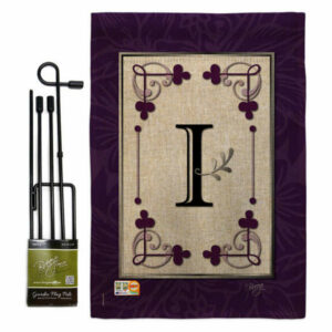 Classic I Initial Interests Simply Beauty Garden Flag Set