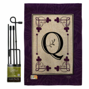 Classic Q Initial Interests Simply Beauty Garden Flag Set