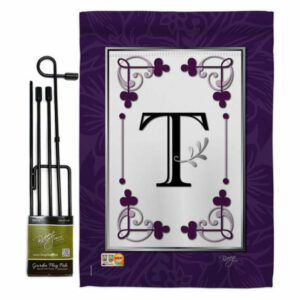 Classic T Initial Interests Simply Beauty Garden Flag Set