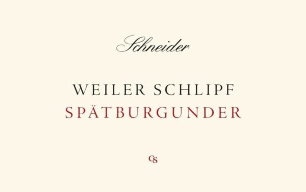 Claus Schneider 2013 Spatburgunder Trocken CS - Pinot Noir Red Wine