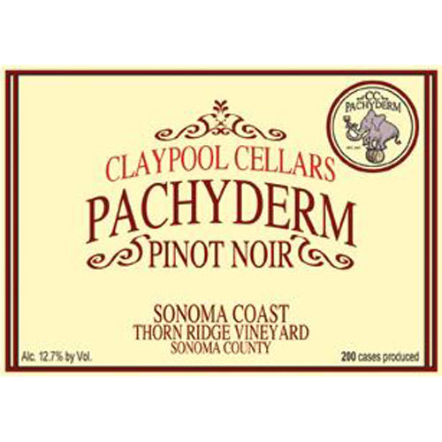 Claypool Cellars 2014 CC Pachyderm Thorn Ridge Pinot Noir - Red Wine