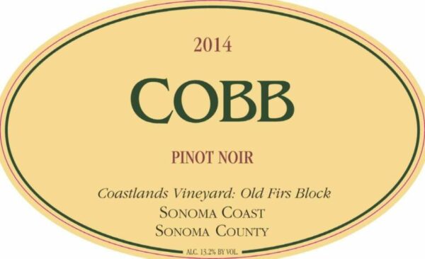 Cobb Wines 2014 Coastlands Vineyard Old Firs Block Pinot Noir - Red Wine