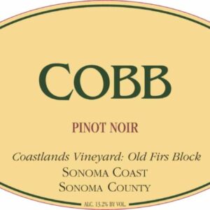 Cobb Wines 2016 Coastlands Vineyard Old Firs Block Pinot Noir - Red Wine