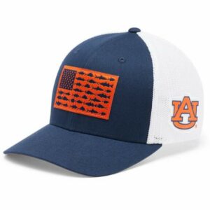 Columbia Sportswear Men's Auburn University Mesh Fish Flag Ball Cap Navy Blue, Small/Medium - NCAA Men's Caps at Academy Sports