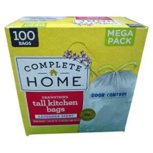 Complete Home Drawstring Odorblock Trash Bag 13 Gallon, White - 100.0 ct