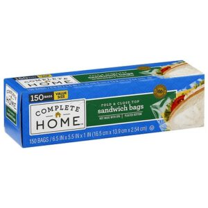 Complete Home Fold & Close Sandwich Bags - 150.0 ea