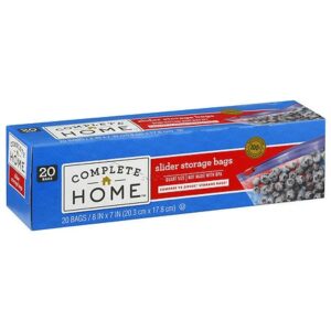 Complete Home Quart Slider Storage Bags - 20.0 ea