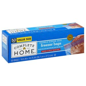 Complete Home Reclosable Gallon Freezer Bags - 50.0 ea