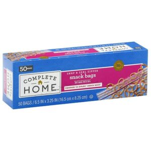 Complete Home Recloseable Snack Bags - 50.0 ea