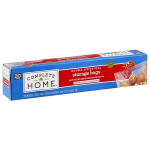 Complete Home Resealable Storage Bags Gallon - 20.0 ea