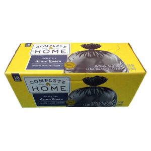 Complete Home Twist Tie Drum Liners 55 Gallon - 18.0 ea