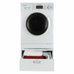 Conserv All-in-one New Compact Combo Washer Dryer with Pedestal, White