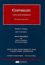 Copyright: Cases and Materials -2008 Supplement