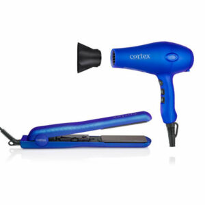 Cortex International Women's Hair Dryers & Diffusers BLUE - Blue 1.25'' Ceramic Flat Iron & Tourmaline Blow Dryer