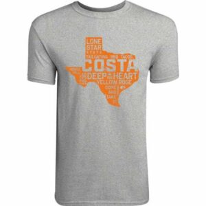 Costa Men's Texas Home Team T-Shirt Gray, Medium - Men's Outdoor Graphic Tees at Academy Sports