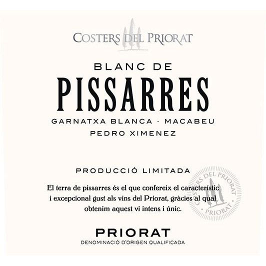 Costers del Priorat 2017 Blanc de Pissarres - White Wine