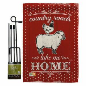 Country Friends Nature Farm Animals Garden Flag Set