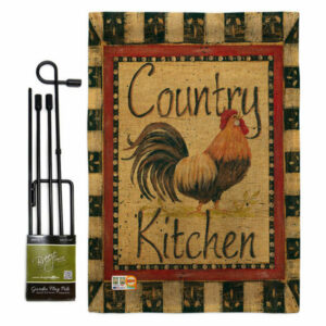 Country Kitchen Nature Farm Animals Garden Flag Set