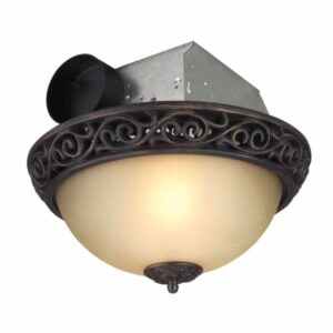 Craftmade TFV70L-A 70 CFM Decorative Bath Fan with Light Oil Rubbed Bronze Exhaust Fans Bath Fans Decorative