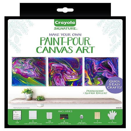 Crayola Signature Paint Pour Canvas Art Set - 1.0 ea