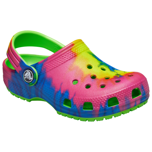 Crocs Boys Crocs Classic Tie-Dye Graphic Clog - Boys' Preschool Shoes Green/Multi Size 02.0