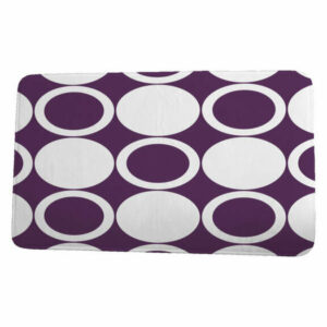 Cuban Flare ModCircles Geometric Print Bath Mat, Purple, 17"x24"