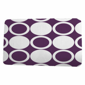 Cuban Flare ModCircles Geometric Print Bath Mat, Purple, 21"x34"