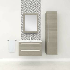 Cutler Kitchen and Bath FV SILHOUTTE30 Silhouette 30" Wall Mounted / Floating Single Vanity Set with Wood Cabinet and Cultured Marble Vanity Top Aria