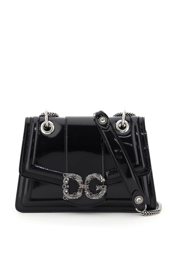 DOLCE & GABBANA DG AMORE BAG OS Black Leather