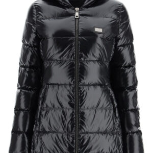 DOLCE & GABBANA MIDI DOWN JACKET 42 Black Technical