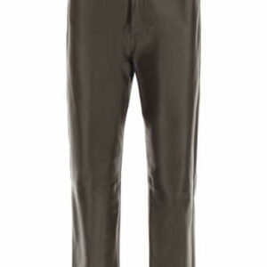 DROME FIVE POCKET NAPPA TROUSERS M Brown Leather