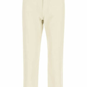 DROME FIVE POCKET NAPPA TROUSERS M White, Beige Leather