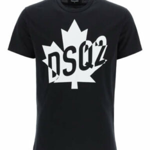 DSQUARED2 DSQ2 MILANO PRINT T-SHIRT S Black, White Cotton