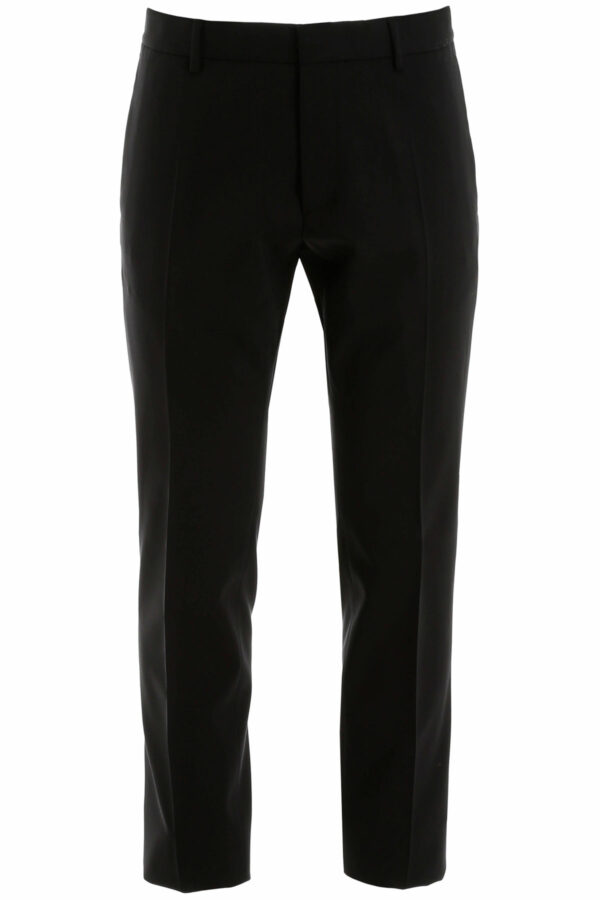 DSQUARED2 TAILORED WOOL TROUSERS 50 Black Wool