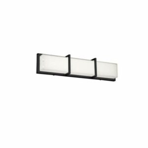 Dainolite VLD-313 Trinity 3 Light 24" Wide LED Bath Bar Matte Black Indoor Lighting Bathroom Fixtures Bath Bar