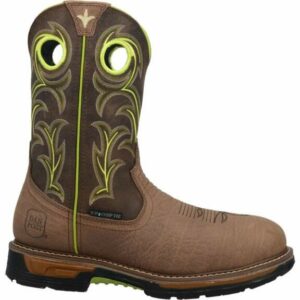 Dan Post Men's Hurricane Storms Eye Work Boots Brown/Green, 12 - Non Steel Toe Wellington Work Boots at Academy Sports