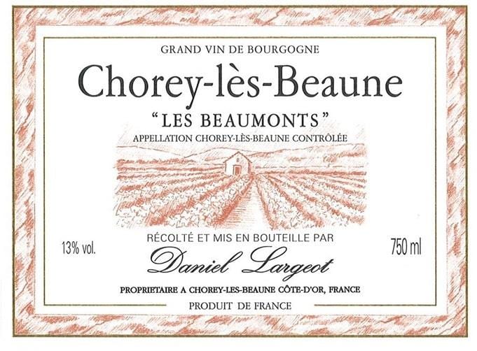 Daniel Largeot 2017 Chorey-les-Beaune Les Beaumonts - Pinot Noir Red Wine