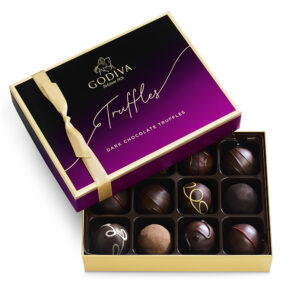 Dark Chocolate Truffles Gift Box and Ballotin, 12pc
