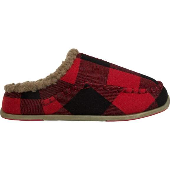 Deer Stags Kids' Slipperooz Lil Nordic Plaid Slippers Red/Black, 7 - Slippers at Academy Sports