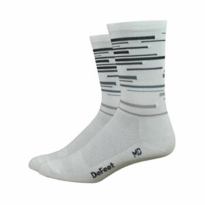 Defeet Aireator 6" DNA Socks - White-Grey-Black