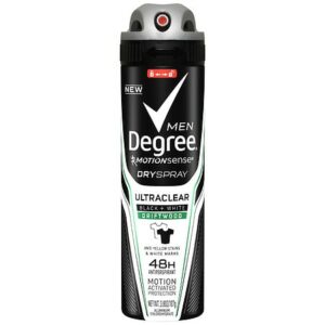 Degree Men Ultra Clear Antiperspirant Deodorant Dry Spray Black + White Driftwood - 3.8 oz