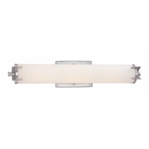 Designers Fountain LED68203 Aristo 1 Light Reversible Energy Star Bath Bar Satin Platinum Indoor Lighting Bathroom Fixtures Bath Bar