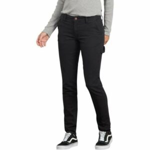 Dickies Women's Slim Stretch Duck Carpenter Pants Black, 8 - Ms Casual Pants at Academy Sports