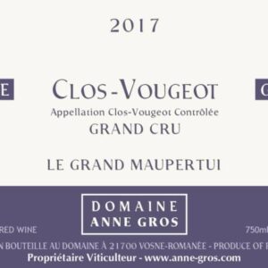 Domaine Anne Gros 2017 Clos Vougeot Grand Cru Le Grand Maupertui - Pinot Noir Red Wine