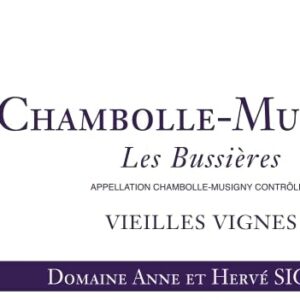 Domaine Anne et Herve Sigaut 2016 Chambolle-Musigny Les Bussieres Vieilles Vignes - Pinot Noir Red Wine