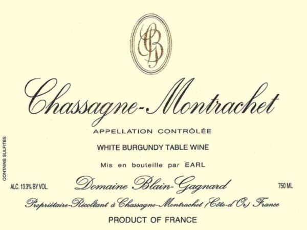 Domaine Blain-Gagnard 2017 Chassagne-Montrachet - Chardonnay White Wine