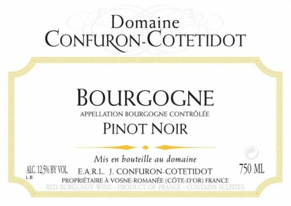 Domaine Confuron-Cotetidot 2016 Bourgogne Rouge - Pinot Noir Red Wine