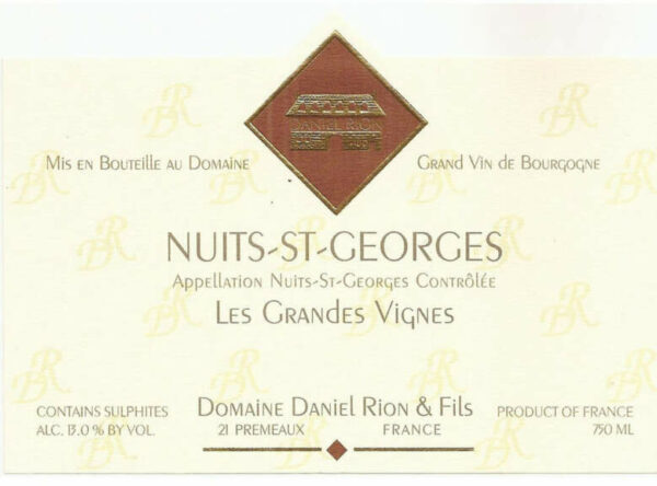 Domaine Daniel Rion & Fils 2016 Nuits-Saint-Georges Les Grandes Vignes - Pinot Noir Red Wine