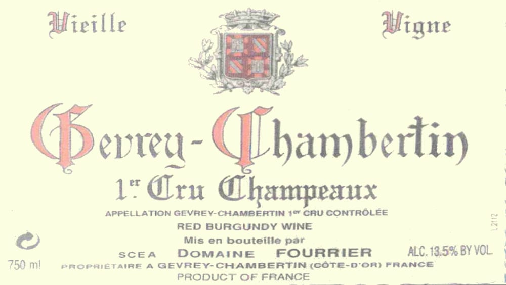 Domaine Fourrier 2008 Gevrey-Chambertin Premier Cru Les Champeaux - Pinot Noir Red Wine
