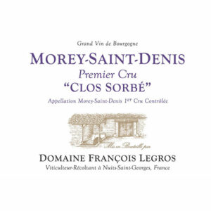 Domaine Francois Legros 2014 Morey-Saint-Denis Clos Sorbe Premier Cru - Pinot Noir Red Wine